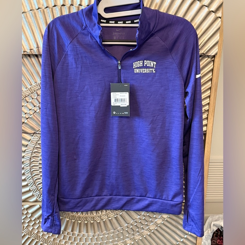 Nike High Point University Purple Dri-FIT 3/4 zip XS